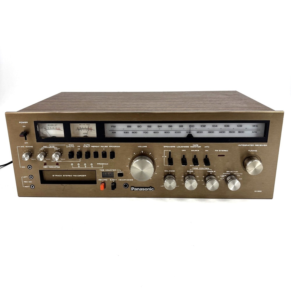 Panasonic RA-6600 AM/FM Radio 8 Track Stereo Integrated Receiver Tested